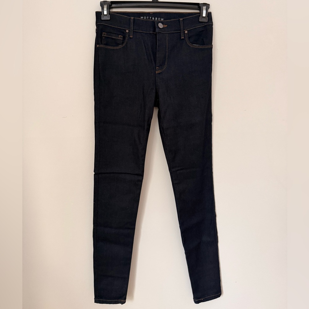 Mott & Bow Jane Mid-Rise Skinny Jeans, W27 L30, Dark Rinse